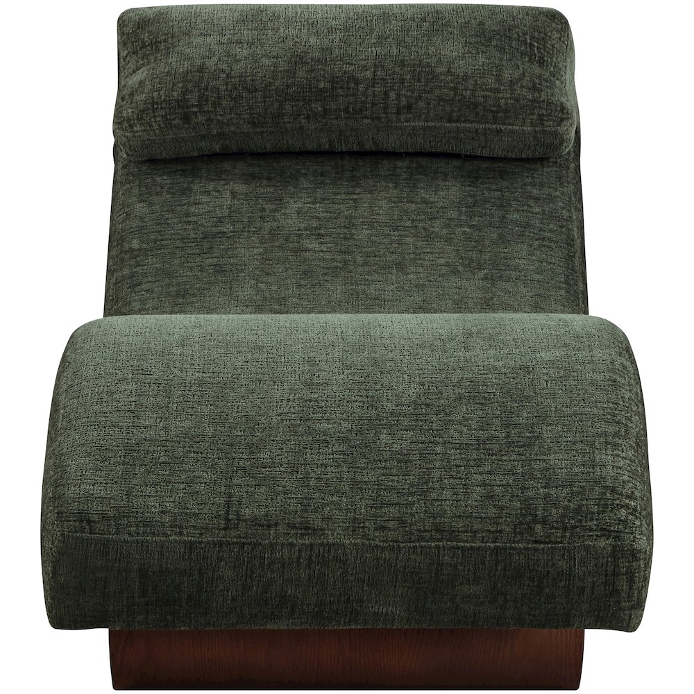 Marcella Green Fabric Upholstered Chaise Lounge. Picture 2