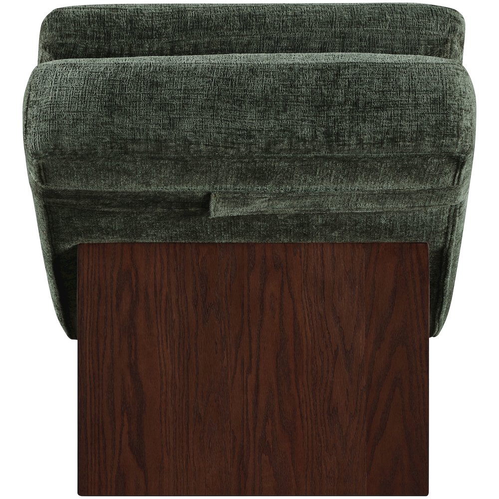 Marcella Green Fabric Upholstered Chaise Lounge. Picture 3