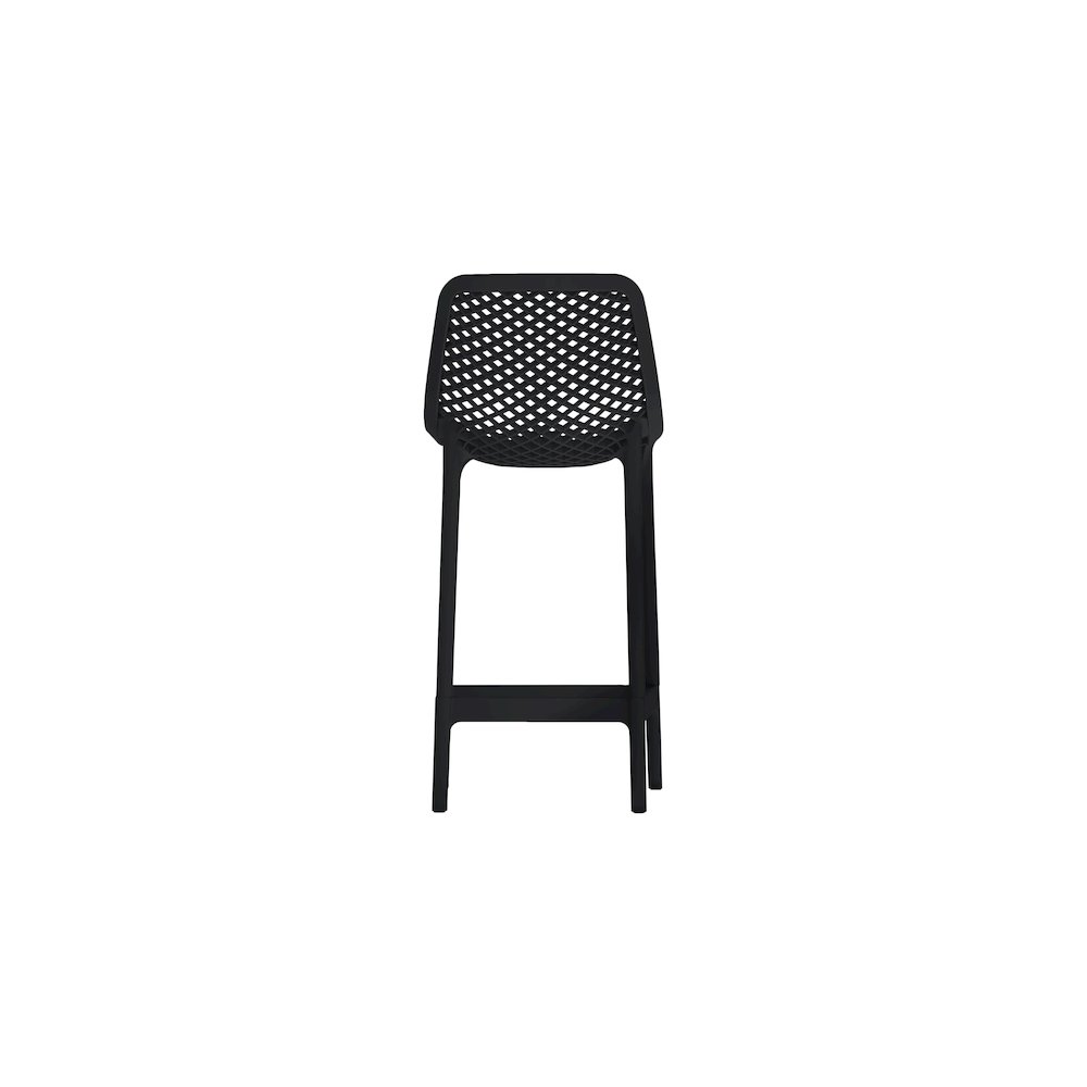 Mykonos Black Outdoor Patio Stool, Set of 4. Picture 3