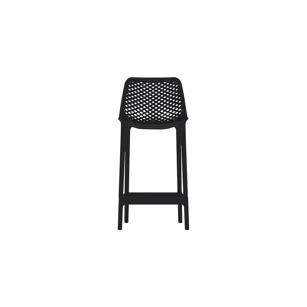 Mykonos Black Outdoor Patio Stool, Set of 4. Picture 4