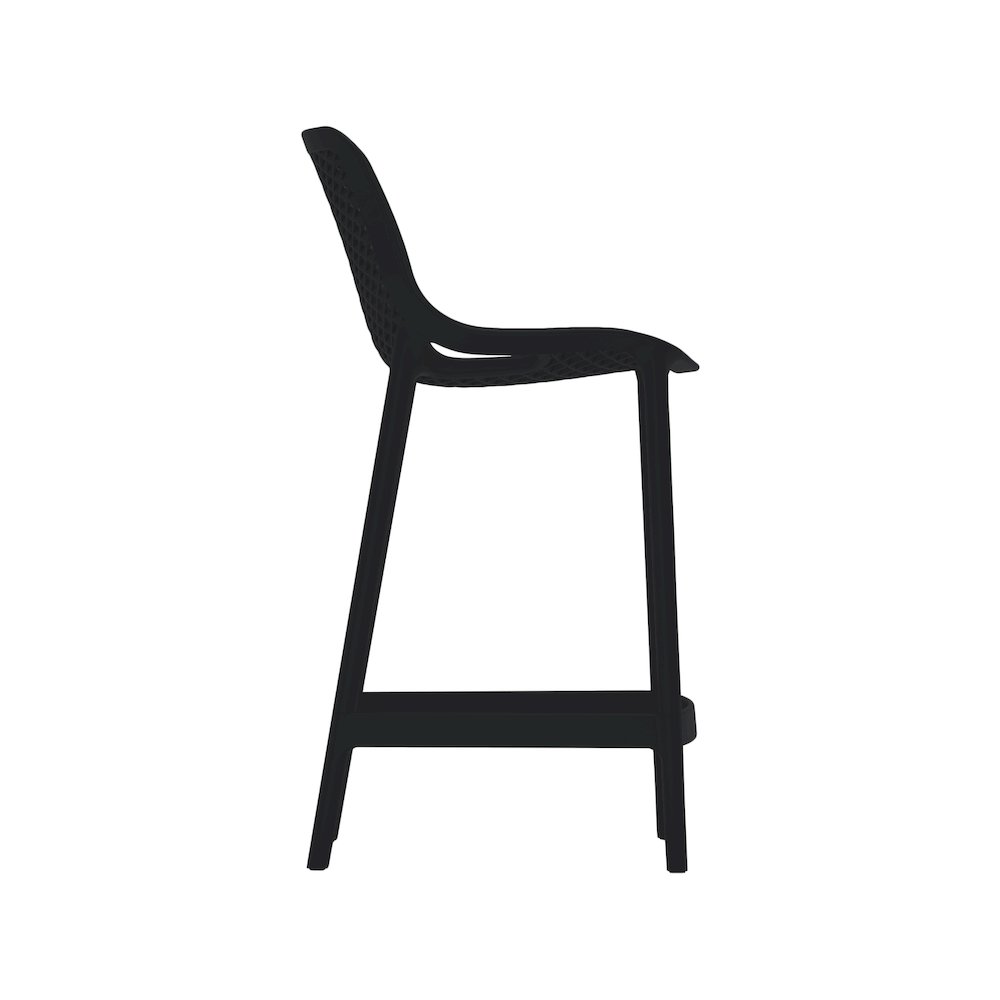 Mykonos Black Outdoor Patio Stool, Set of 4. Picture 5