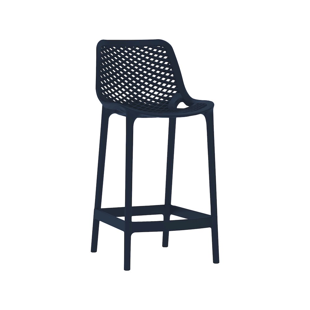 Mykonos Navy Outdoor Patio Stool, Set of 4. Picture 1