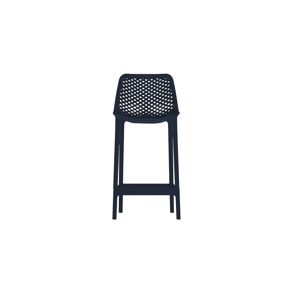 Mykonos Navy Outdoor Patio Stool, Set of 4. Picture 4