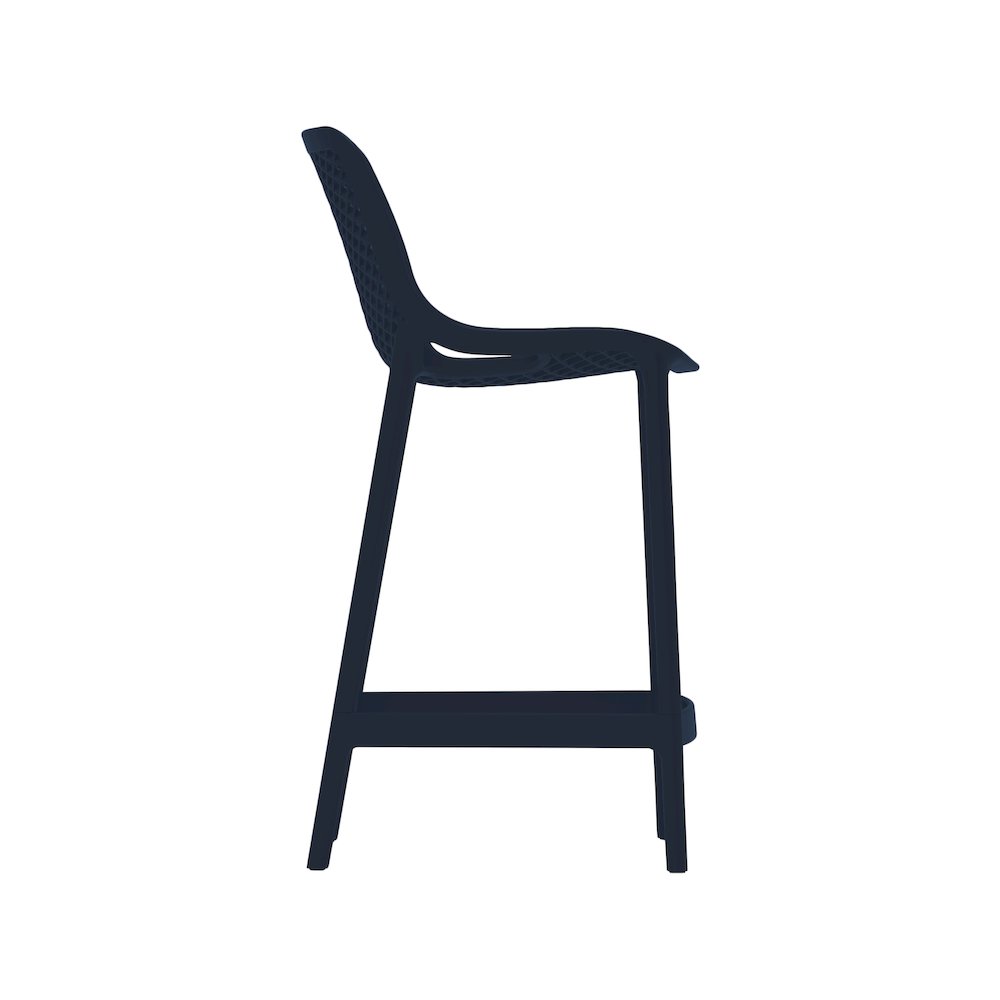 Mykonos Navy Outdoor Patio Stool, Set of 4. Picture 5