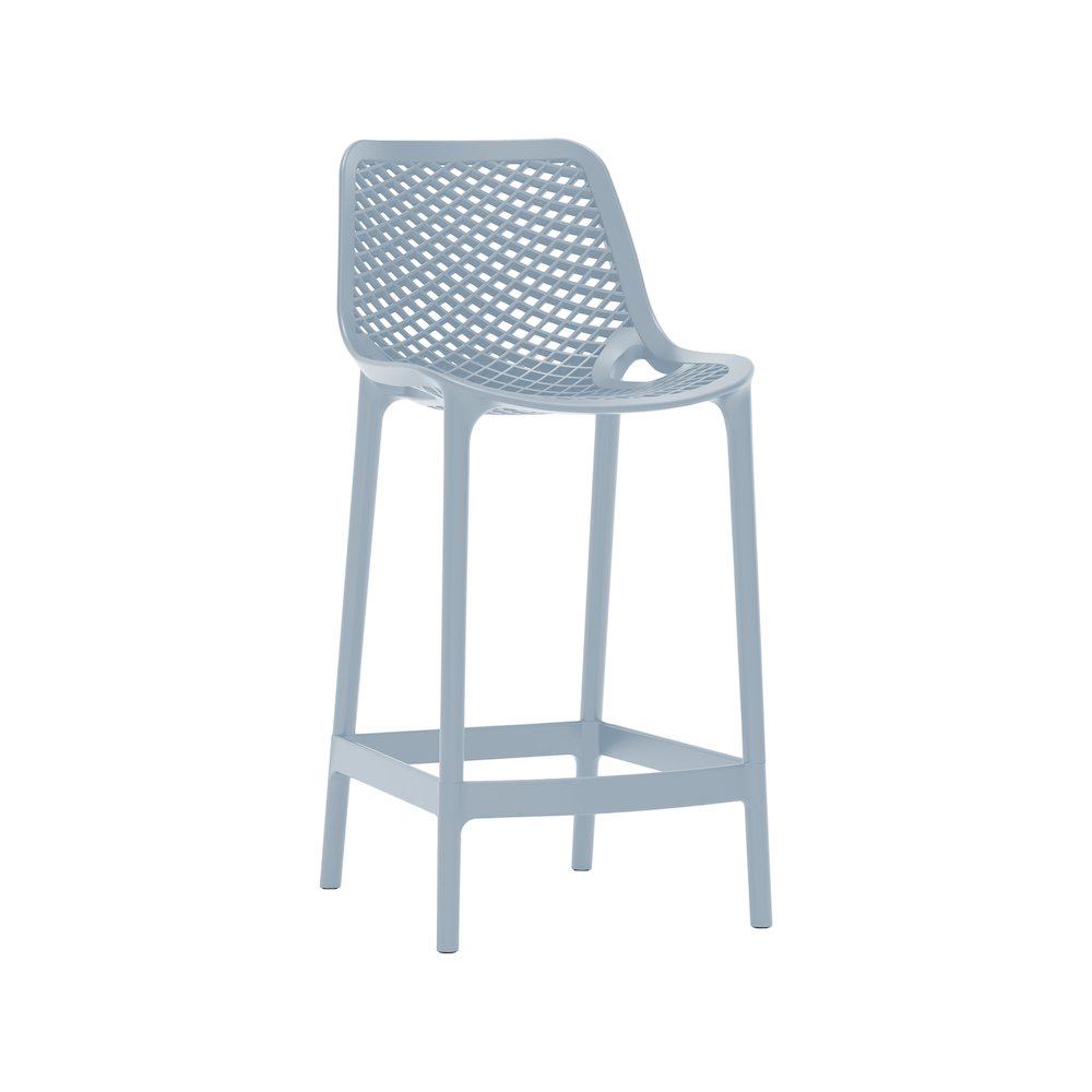 Mykonos Sky Blue Outdoor Patio Stool, Set of 4. Picture 6