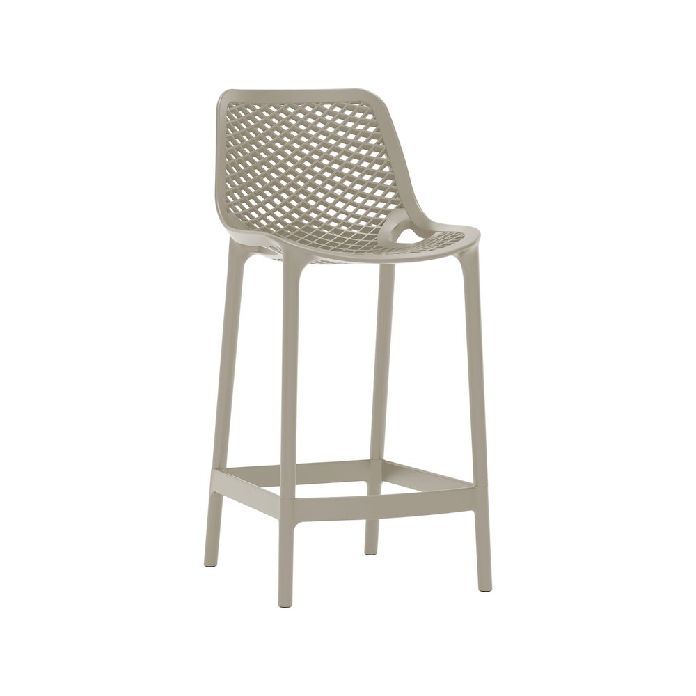Mykonos Taupe Outdoor Patio Stool, Set of 4. Picture 1