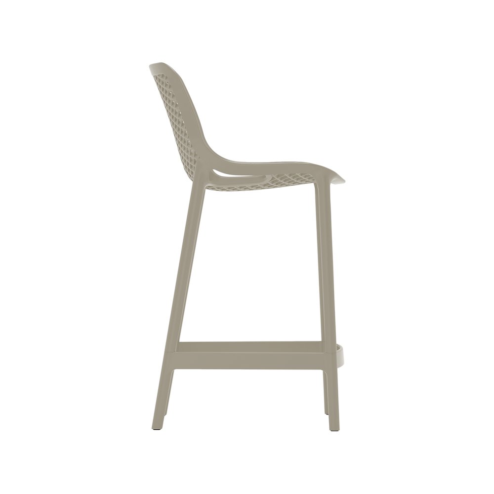 Mykonos Taupe Outdoor Patio Stool, Set of 4. Picture 5