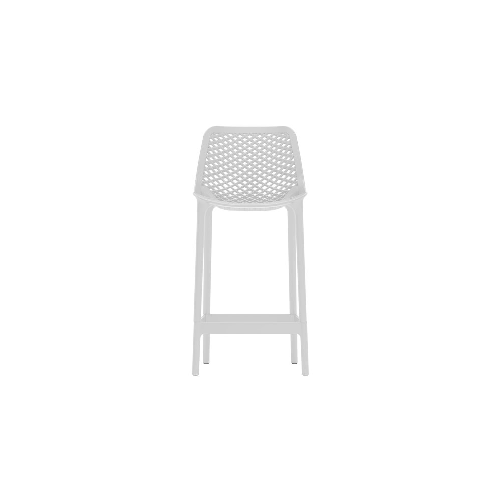 Mykonos White Outdoor Patio Stool, Set of 4. Picture 4