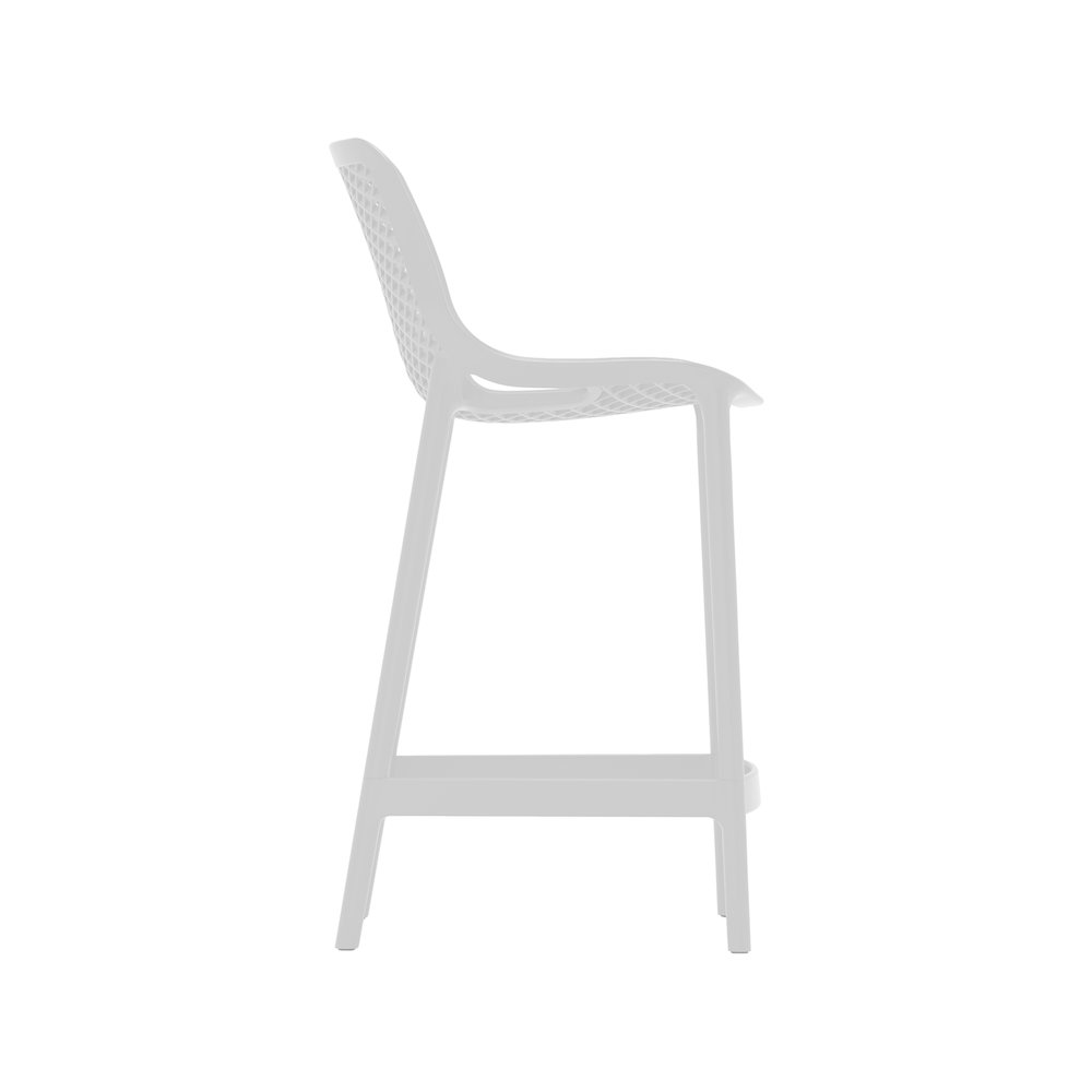 Mykonos White Outdoor Patio Stool, Set of 4. Picture 5