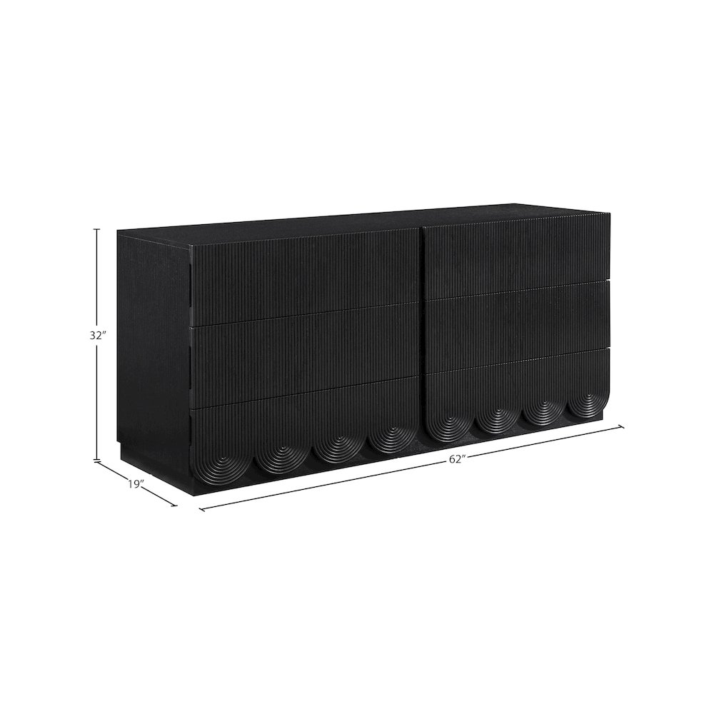 Scallop Black Dresser. Picture 8