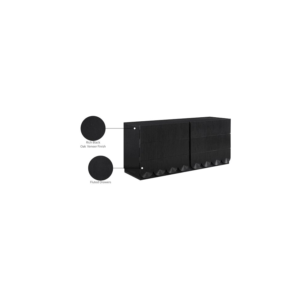 Scallop Black Dresser. Picture 9