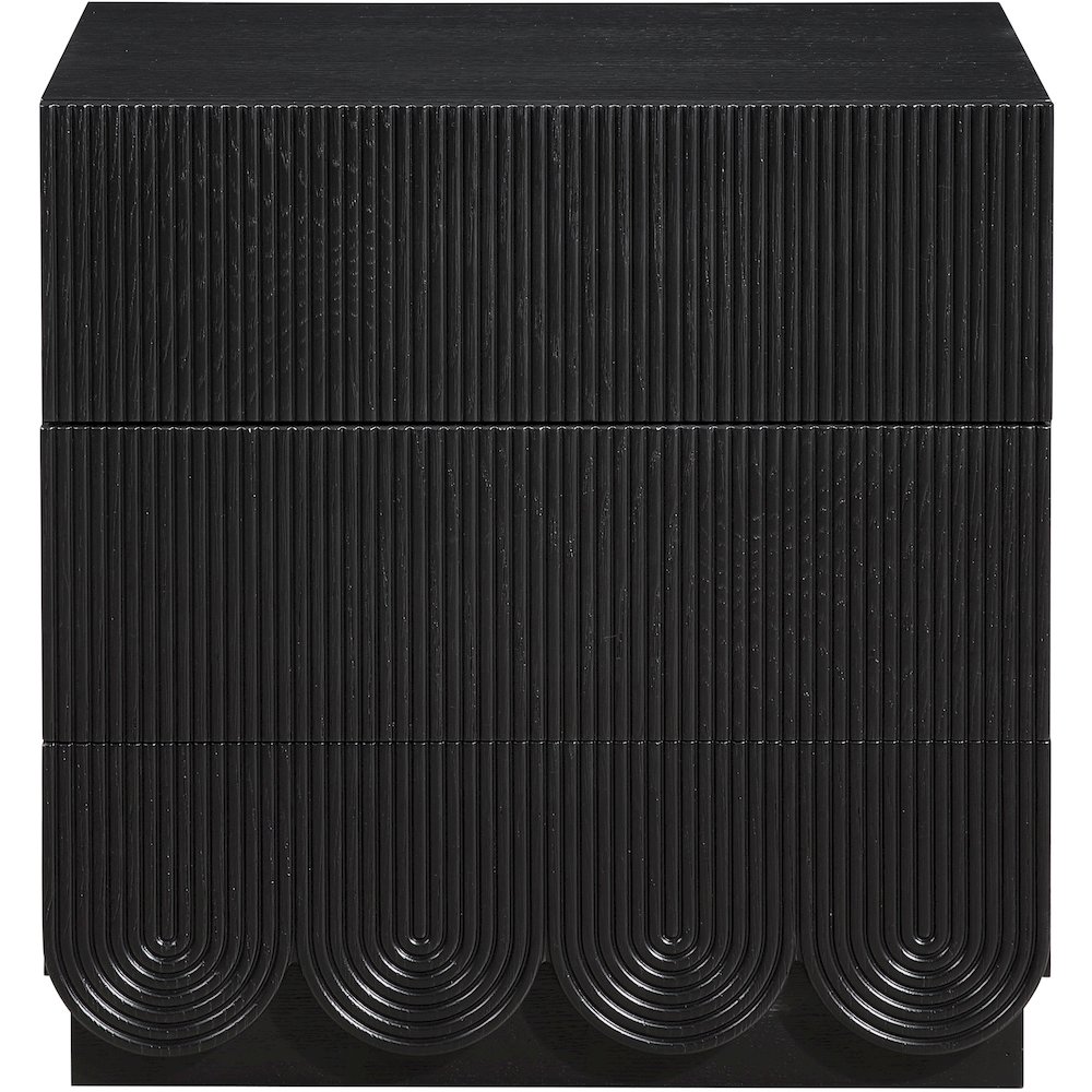 Scallop Black Night Stand. Picture 2