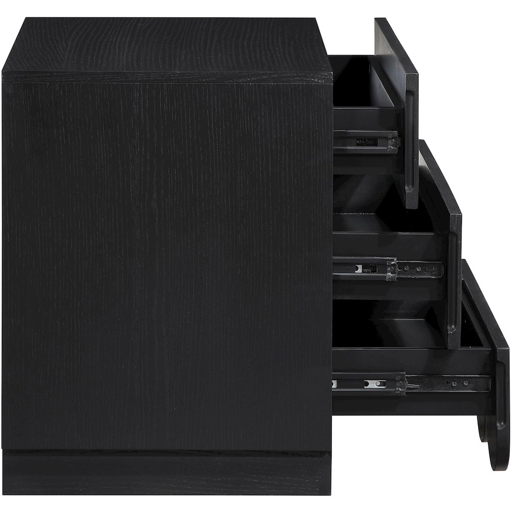 Scallop Black Night Stand. Picture 5