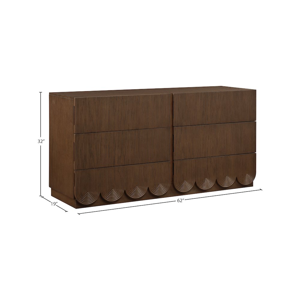 Scallop Brown Dresser. Picture 8