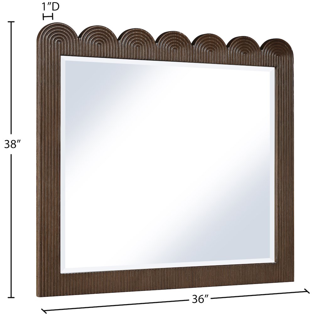 Scallop Brown Mirror. Picture 6