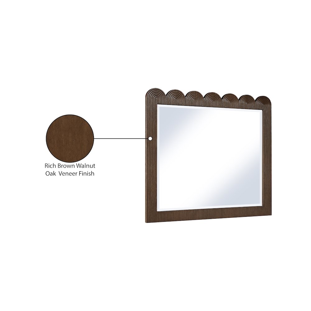 Scallop Brown Mirror. Picture 7