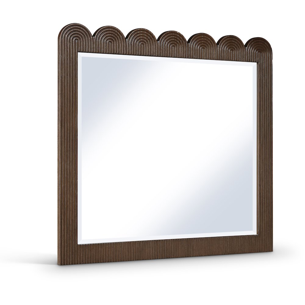 Scallop Brown Mirror. Picture 1