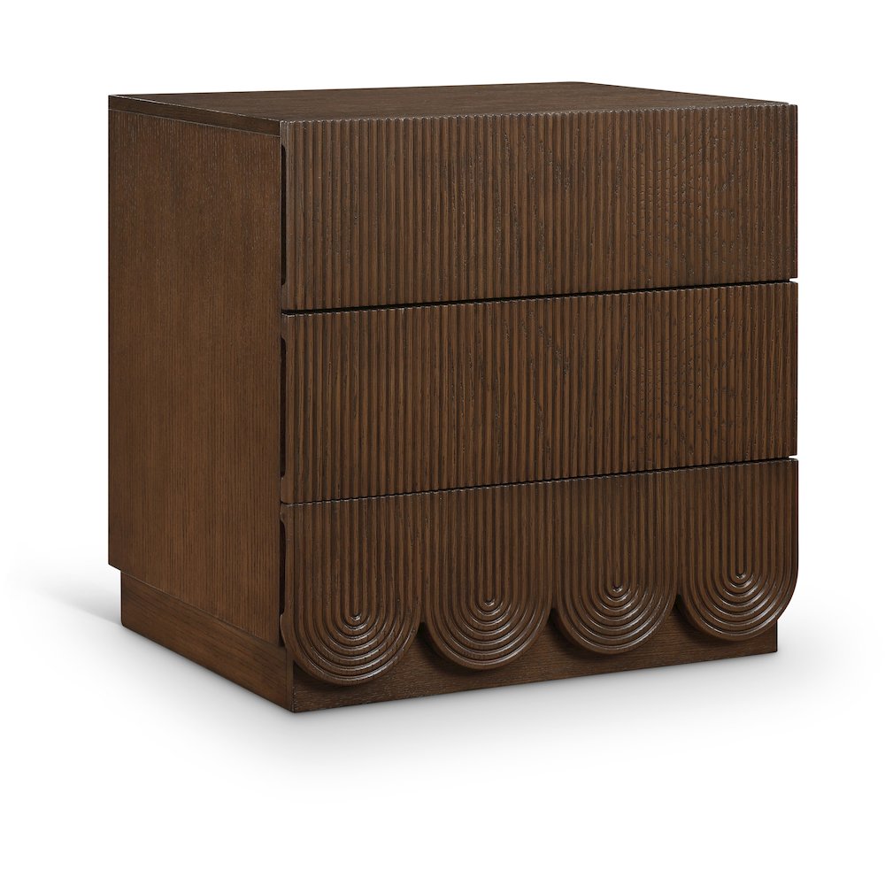 Scallop Brown Night Stand. Picture 1