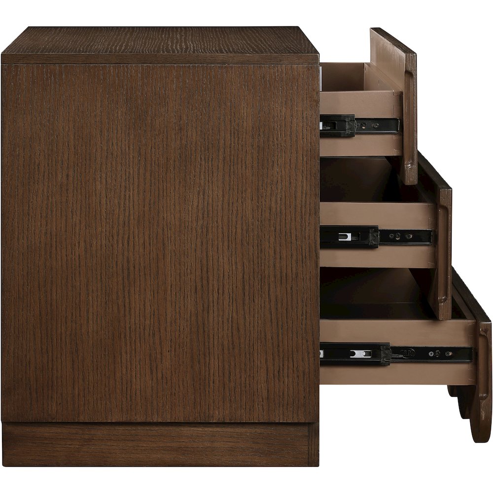 Scallop Brown Night Stand. Picture 5
