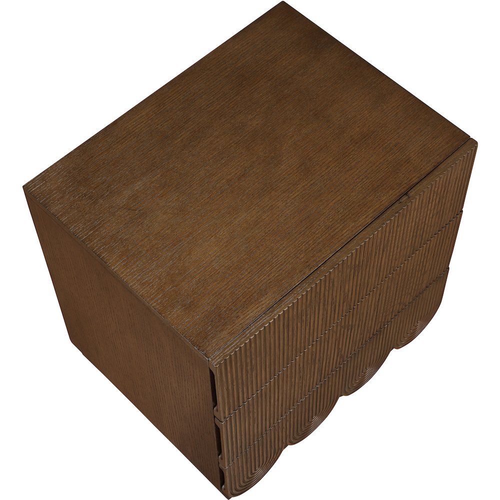 Scallop Brown Night Stand. Picture 6