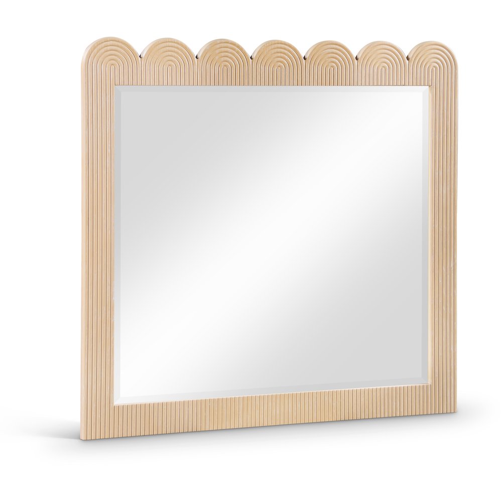 Scallop Natural Mirror. Picture 1