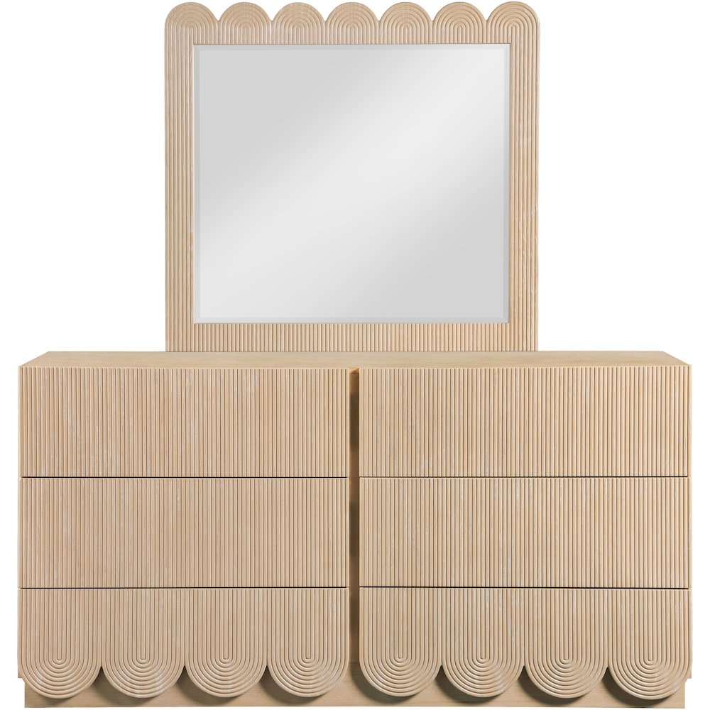 Scallop Natural Mirror. Picture 3