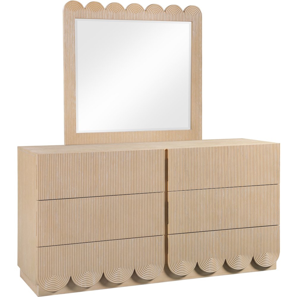 Scallop Natural Mirror. Picture 4