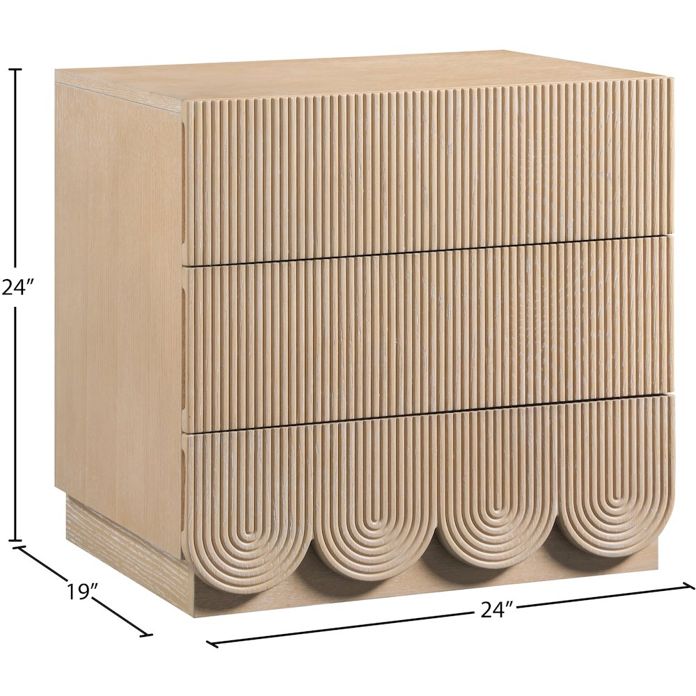 Scallop Natural Night Stand. Picture 8
