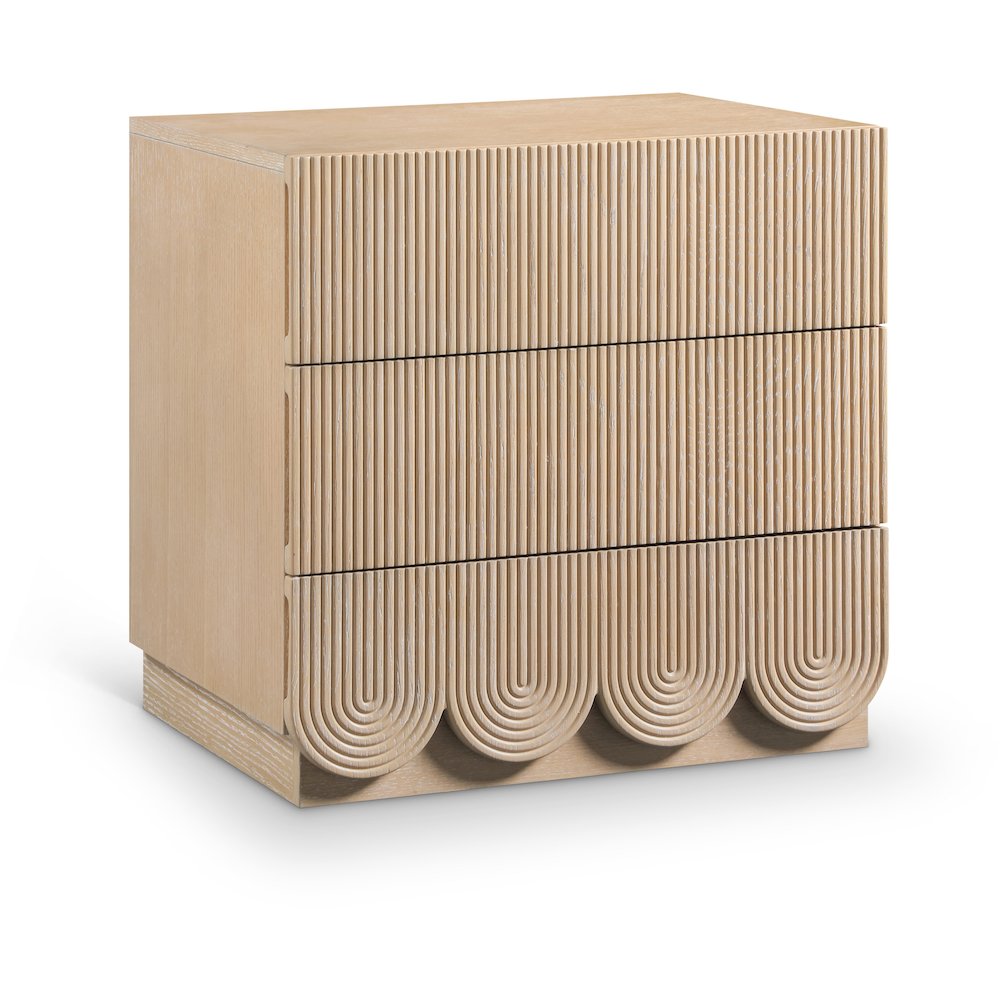 Scallop Natural Night Stand. Picture 1
