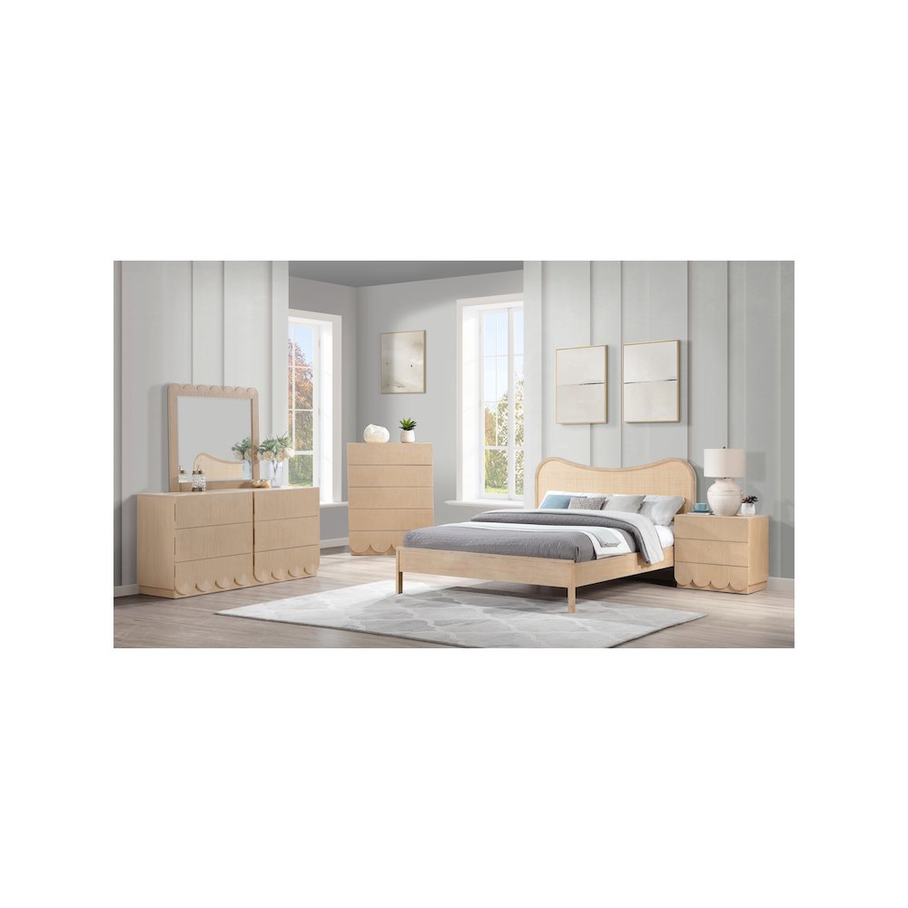 Scallop Natural Night Stand. Picture 7