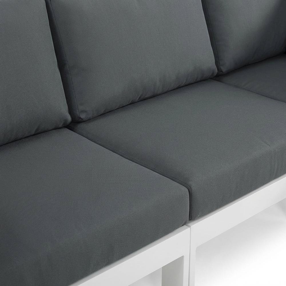Gray Fabric Outdoor Patio Modular Sectional With Contemporary Style. Picture 5