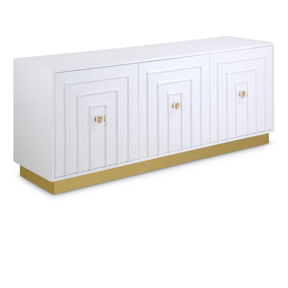 Cosmopolitan White Lacquer Sideboard/Buffet. Picture 1