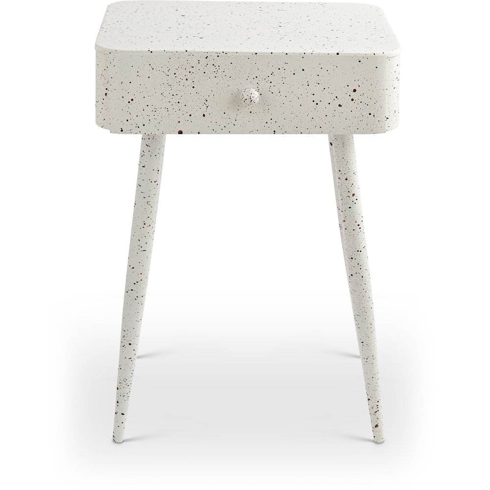 Rylan White Iron Night Stand. Picture 1