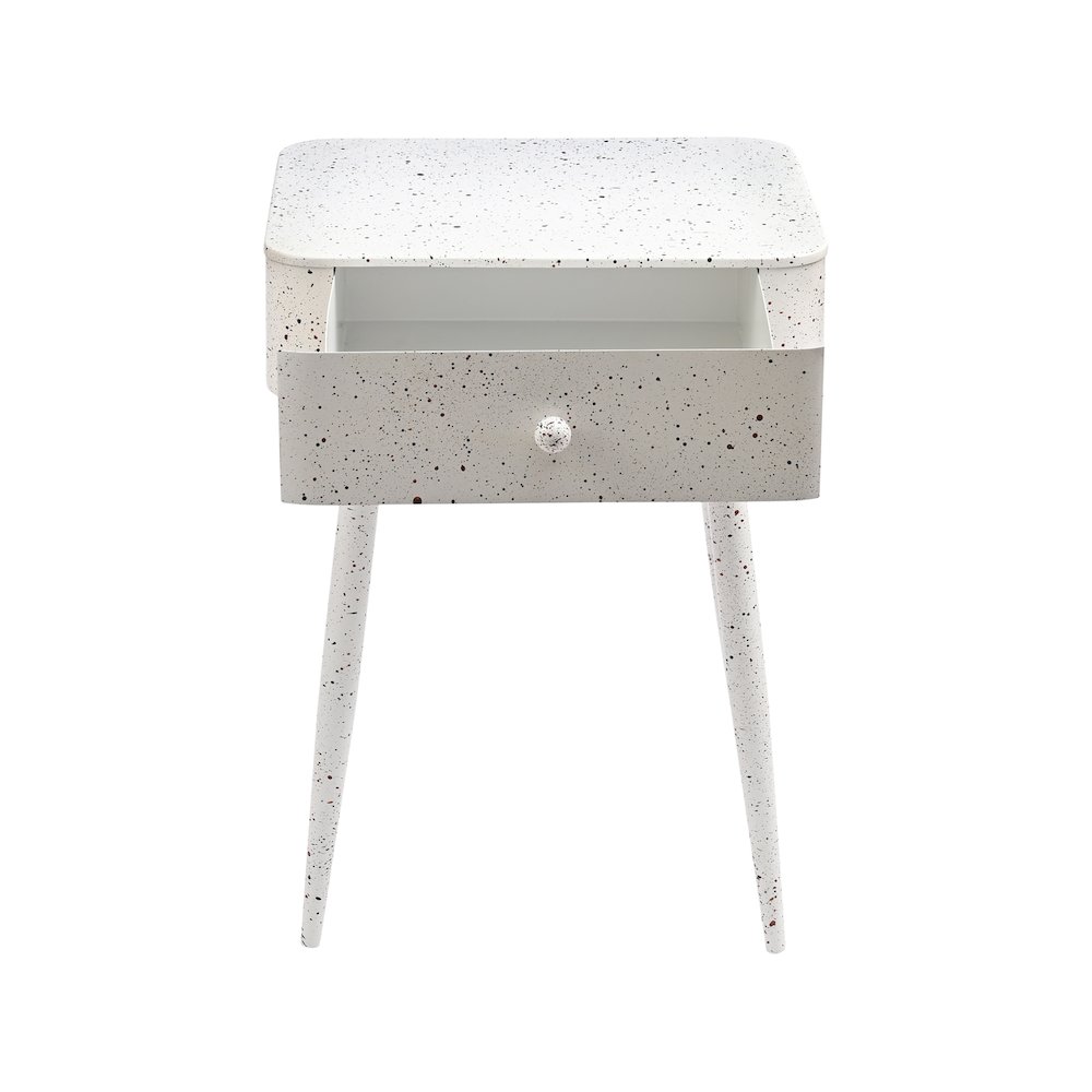 Rylan White Iron Night Stand. Picture 2