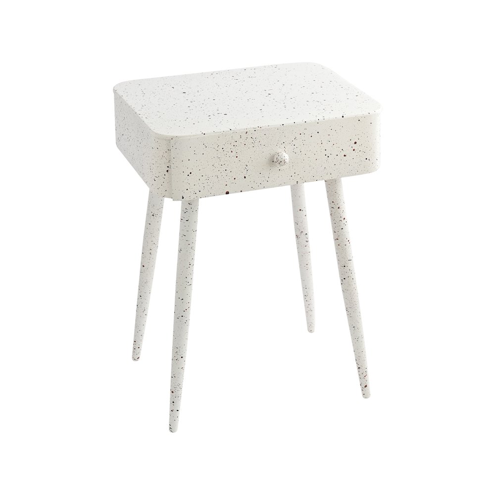 Rylan White Iron Night Stand. Picture 3