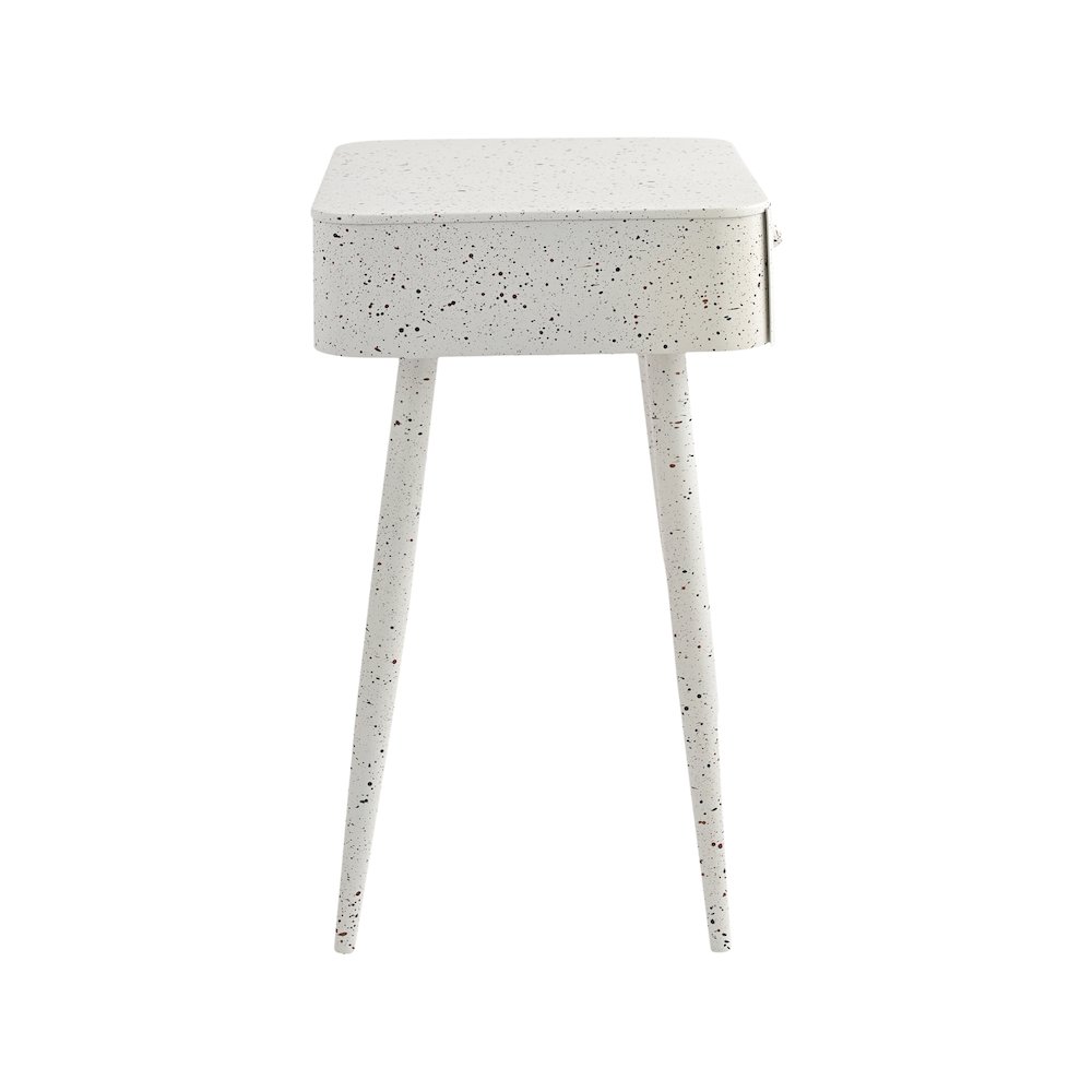 Rylan White Iron Night Stand. Picture 5