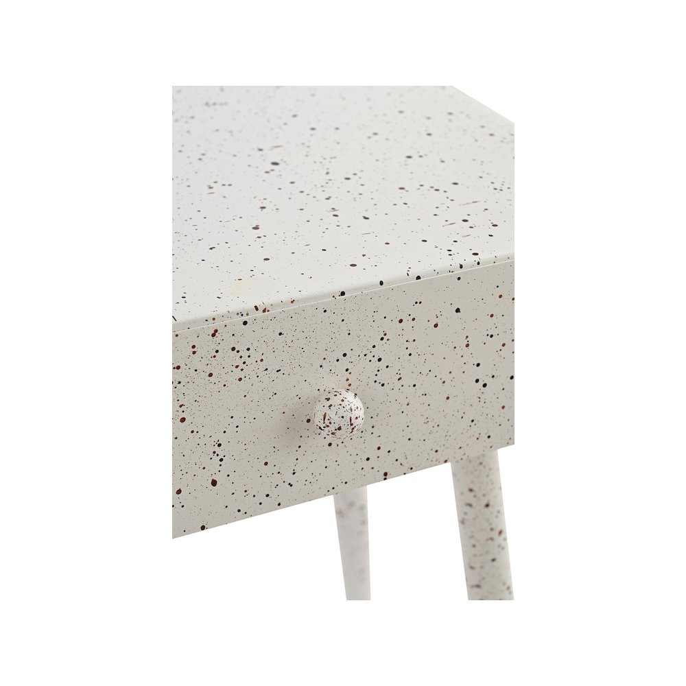 Rylan White Iron Night Stand. Picture 7