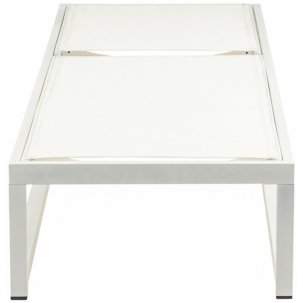 Maldives Cream Mesh Water Resistant Fabric Outdoor Patio Sun Chaise Lounge Chair. Picture 6