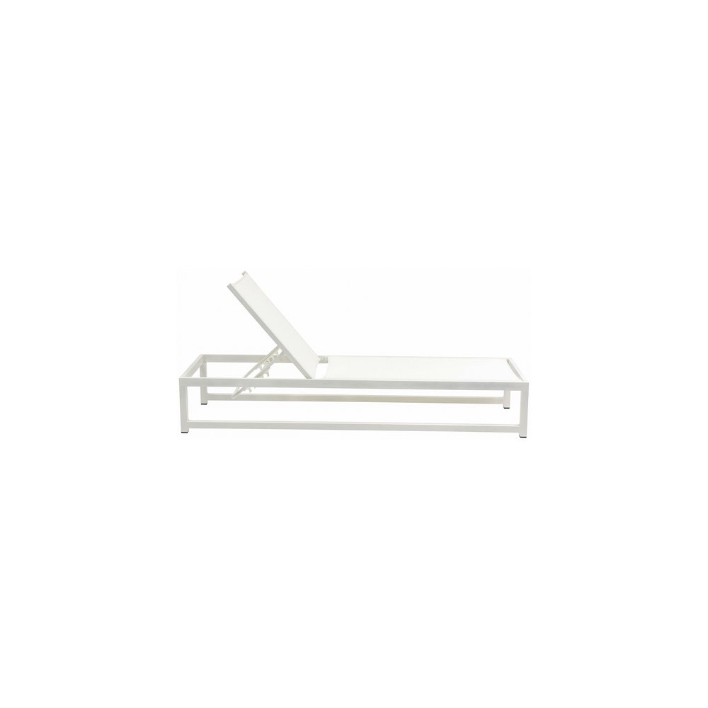 Maldives Cream Mesh Water Resistant Fabric Outdoor Patio Sun Chaise Lounge Chair. Picture 7