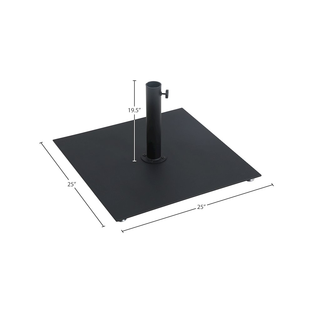 Belize Matte Black Steel Patio Umbrella Base. Picture 15