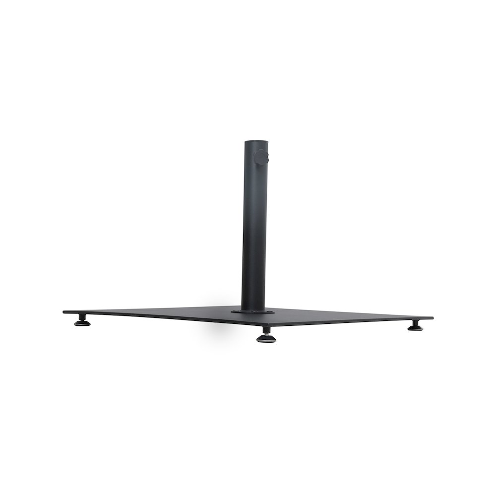 Belize Matte Black Steel Patio Umbrella Base. Picture 10