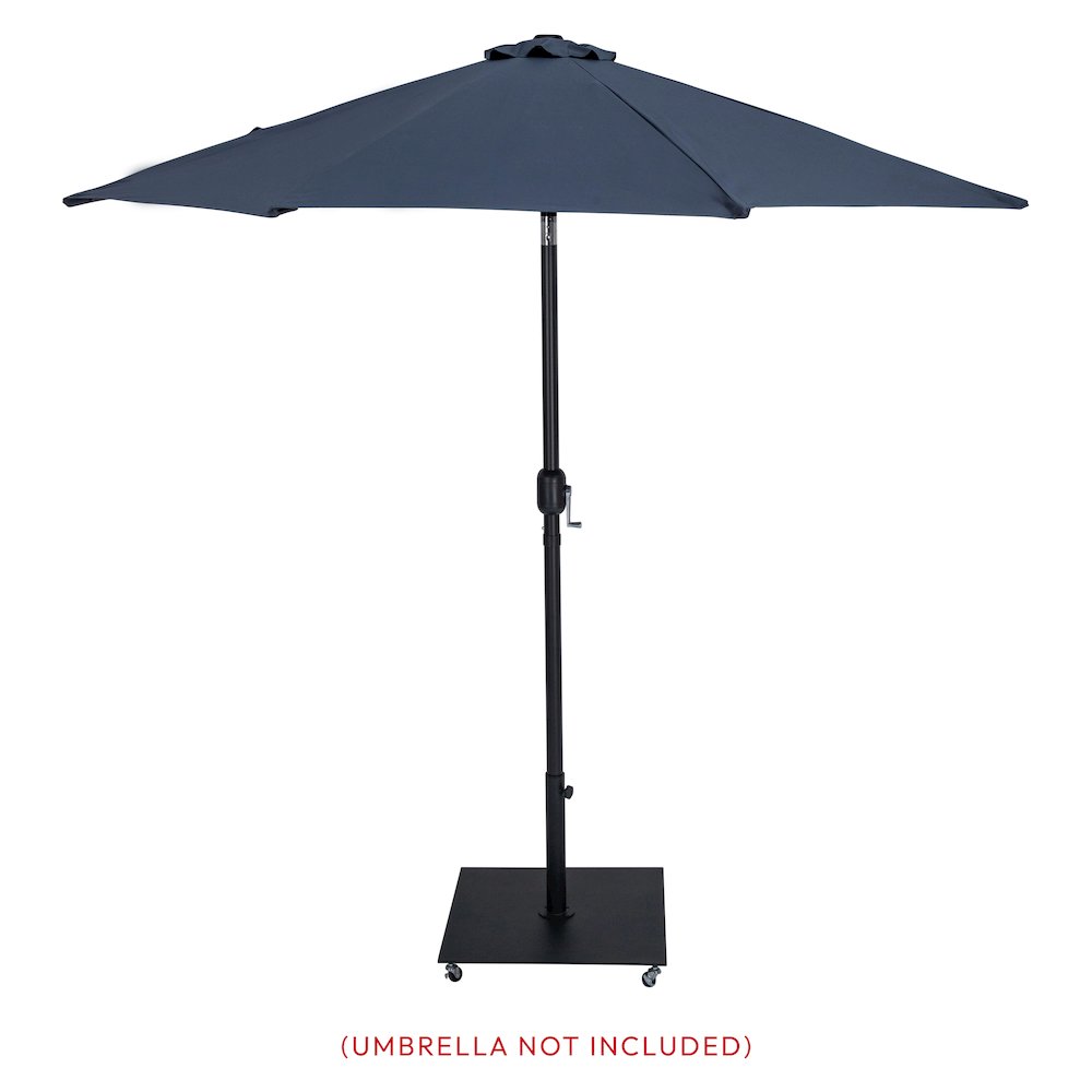Belize Matte Black Steel Patio Umbrella Base. Picture 14