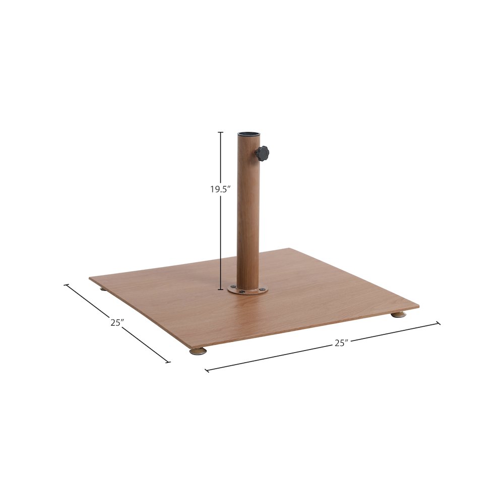Belize Teak Steel Patio Umbrella Base. Picture 12