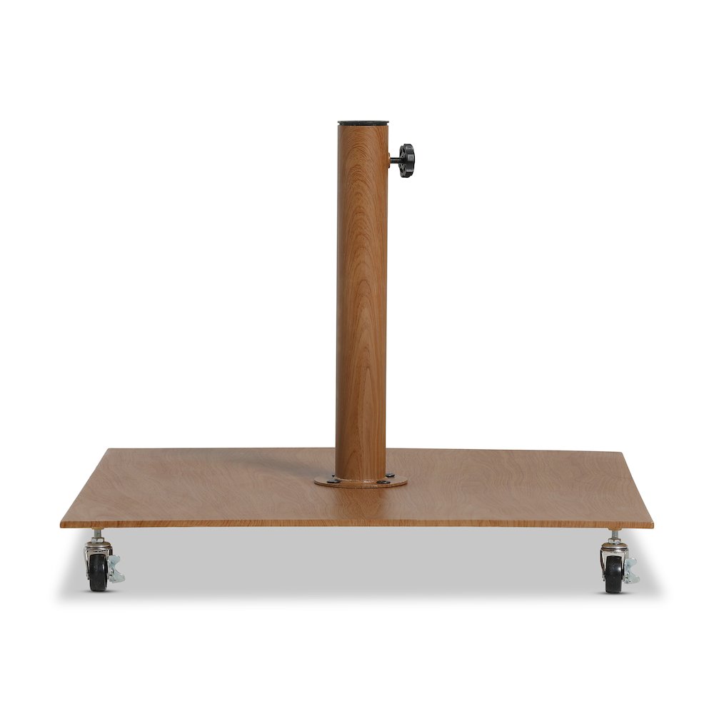 Belize Teak Steel Patio Umbrella Base. Picture 1