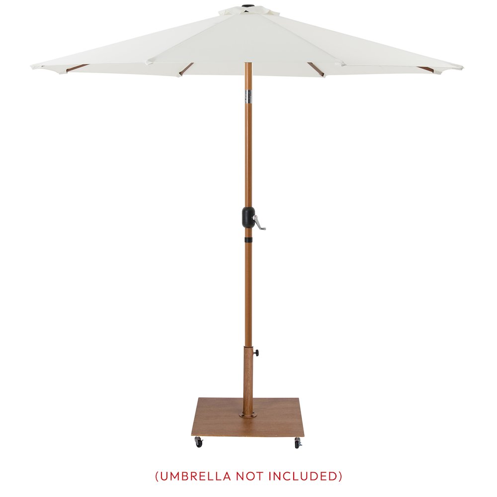 Belize Teak Steel Patio Umbrella Base. Picture 11