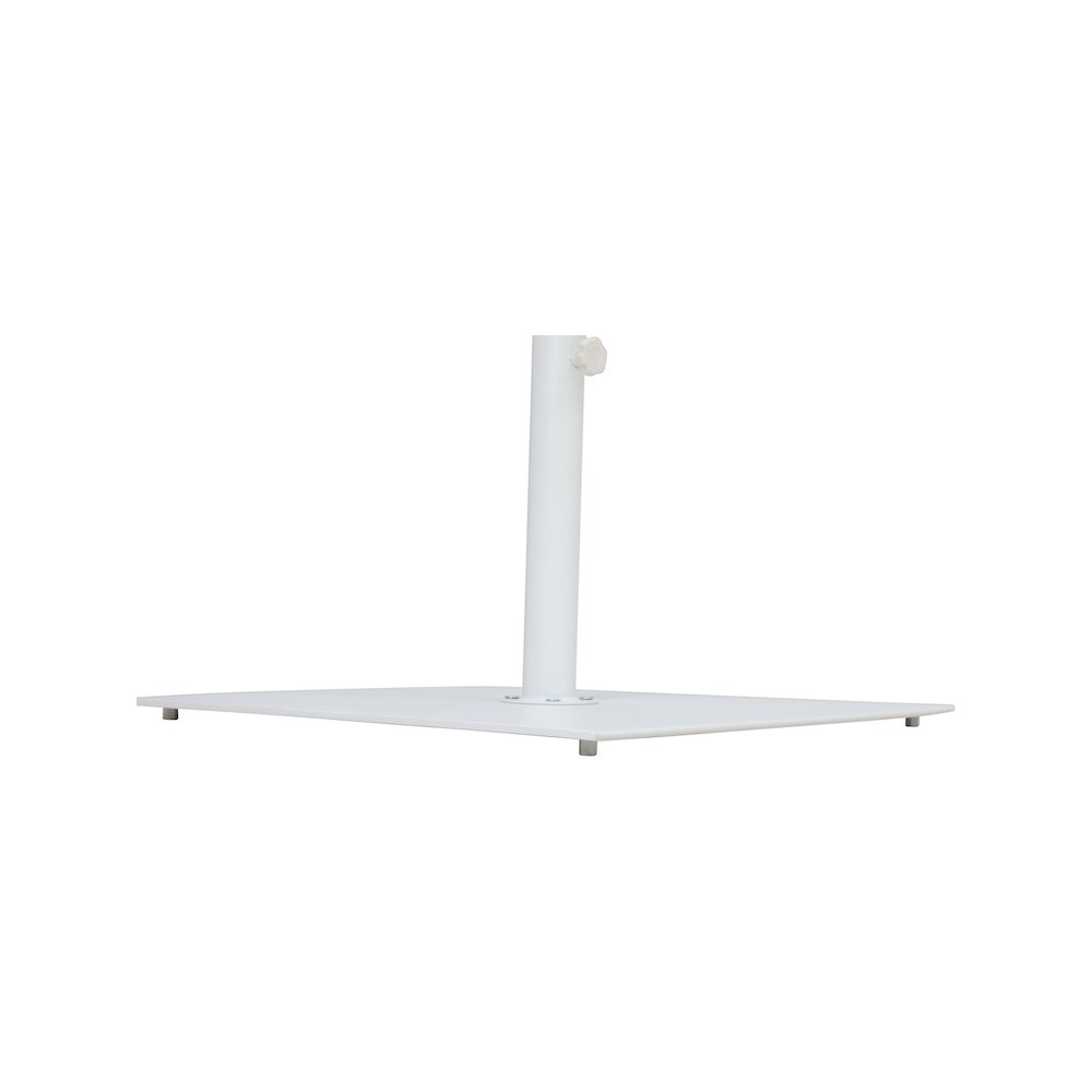 Belize Matte White Steel Patio Umbrella Base. Picture 10