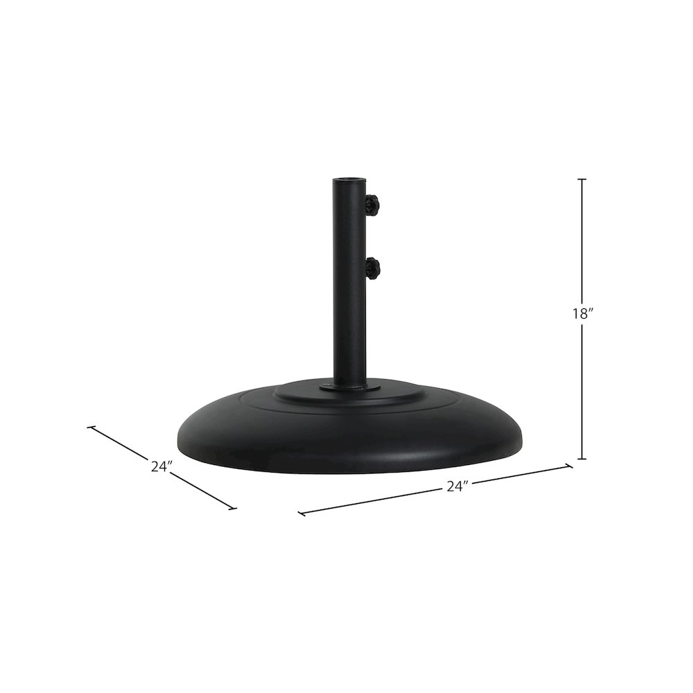 Cozumel Matte Black Steel Patio Umbrella Base. Picture 9
