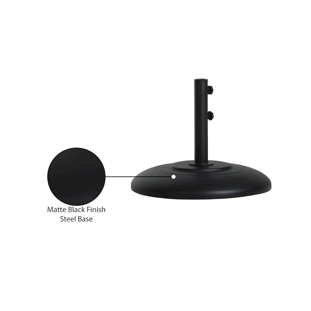 Cozumel Matte Black Steel Patio Umbrella Base. Picture 10