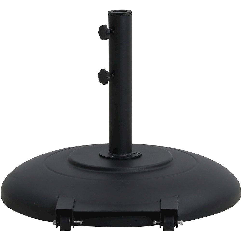 Cozumel Matte Black Steel Patio Umbrella Base. Picture 2
