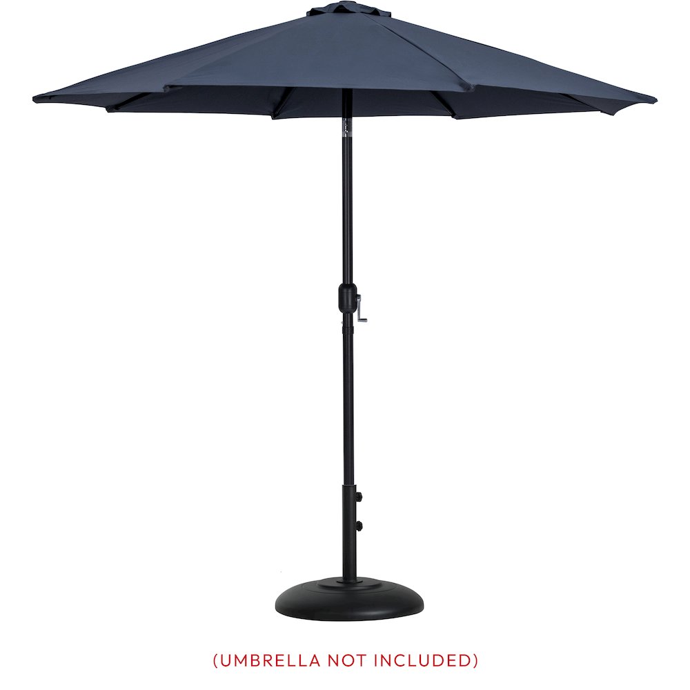 Cozumel Matte Black Steel Patio Umbrella Base. Picture 8